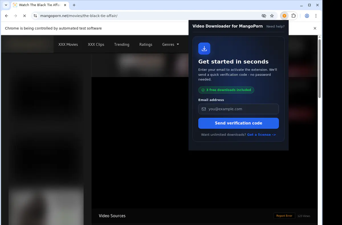 Mangoporn Video Downloader browser extension screenshot 5